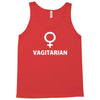 vagitarian sex hetero bucks night vegetarian male female costume Tank Top