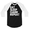 eat sleep game repeat 3/4 Sleeve Shirt