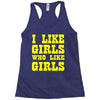 i like girls who like girls Racerback Tank