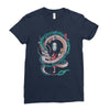 the girl and the dragon Ladies Fitted T-Shirt