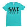 save black Ladies Fitted T-Shirt