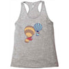 hot bear balloon Racerback Tank