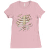 torn rib cage Ladies Fitted T-Shirt