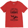 I Don't Need Therapy Just to Go Mountain Biking V-Neck Tee