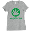 vegetarian sweet leaf Ladies Fitted T-Shirt