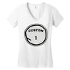 personalized custom Women's V-Neck T-Shirt