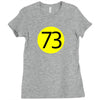 73 the perfect number t shirt the big bang theory cool funny Ladies Fitted T-Shirt
