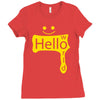 hello world Ladies Fitted T-Shirt