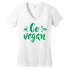 go vegan Women's V-Neck T-Shirt