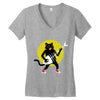 rock cat Women's V-Neck T-Shirt