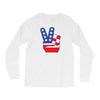Peace Sign Hand Long Sleeve Shirts
