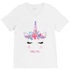 birthday unicorn family series mom V-Neck Tee