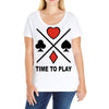 time to play Ladies Curvy T-Shirt