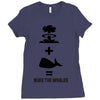 nuke the whales Ladies Fitted T-Shirt