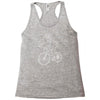 shark riding bicycle bike funny Racerback Tank