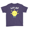 lit af kawaii light bulb Youth Tee
