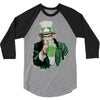 st patricks day  uncle sam 3/4 Sleeve Shirt