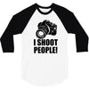 i shoot people t shirt funny photographer tee camera photography digit 3/4 Sleeve Shirt