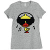 music duck Ladies Fitted T-Shirt