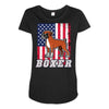 usa boxer flag Maternity Scoop Neck T-shirt