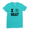 i eat meat Ladies Fitted T-Shirt