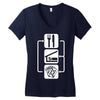 v2 eat sleep poker Women's V-Neck T-Shirt