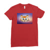Orange cat Ladies Fitted T-Shirt