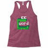 word muncher Racerback Tank