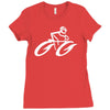cyclist road bike biking Ladies Fitted T-Shirt