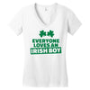 everyone loves an irish boy Women's V-Neck T-Shirt