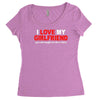 i love my girlfriend Women's Triblend Scoop T-shirt