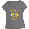 Gold Is The New Pink Fight Like A Kid! Women's Triblend Scoop T-shirt