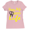 happy wife happy life Ladies Fitted T-Shirt