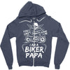 You Cant Scare Me I am Biker Papa Zipper Hoodie