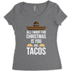 i love you and tacos Women's Triblend Scoop T-shirt
