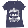 Made In 1942 And Still Awesome Ladies Fitted T-Shirt