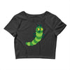green animal Crop Top