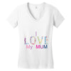 i love my mum colorful Women's V-Neck T-Shirt