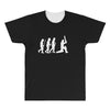 evolution of cricket white silhouette All Over Men's T-shirt