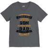 Super Cool Son Of A Freaking Awesome Dad V-Neck Tee