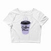 cool coffee please t shirt Crop Top