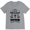 I Am One Blessed Sister V-Neck Tee