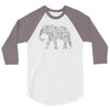elephant filled pattern cool 3/4 Sleeve Shirt