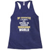 my daughter is the world's best special ed teacher. cool gift for mom Racerback Tank