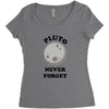 pluto never forget Women's Triblend Scoop T-shirt