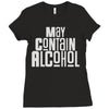 may contain alcohol Ladies Fitted T-Shirt