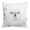 vitruvian robot Throw Pillow