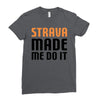 strava made me do it Ladies Fitted T-Shirt