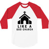 Like A God Church, 3/4 Sleeve Shirt