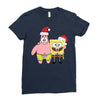 spongebob squarepants and patrick christmas Ladies Fitted T-Shirt